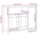 Sideboard Gammelt træ 100 x 35 x 75 cm