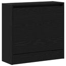 Sko skab 60 x 21 x 57 cm Konstrueret træ Sort eg