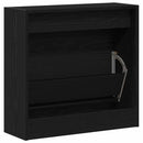 Sko skab 60 x 21 x 57 cm Konstrueret træ Sort eg