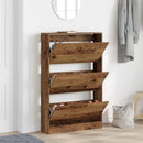 Sko skab med dør Gammelt træ 80 x 21 x 125,5 cm Konstrueret træ