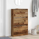 Sko skab med dør Gammelt træ 80 x 21 x 125,5 cm Konstrueret træ