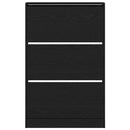 Sko skab 80 x 21 x 125,5 cm Konstrueret træ Sort eg