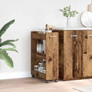 Kabinet med hjul Gammelt træ 60 x 22 x 79 cm