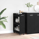 Kabinet med hjul Sort eg 60 x 22 x 79 cm