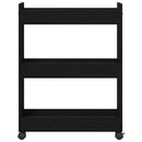 Kabinet med hjul Sort eg 60 x 22 x 79 cm