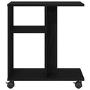 Sidebord Sort eg 50 x 30 x 55 cm Konstrueret træ