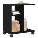 Sidebord Sort eg 50 x 30 x 55 cm Konstrueret træ