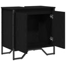 Badeværelsesskabsunder Sort eg 60 x 35 x 60 cm Konstrueret træ