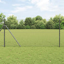 Kædelink indhegning 25 x 1,2 m Stål Grå