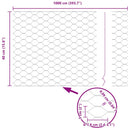 Hexagon Hegn Grå 0,4 x 10 m PVC