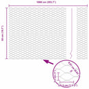 Hexagon Hegn Grå 0,5 x 10 m PVC