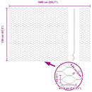 Hexagon Hegn Grå 1,2 x 10 m PVC