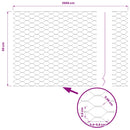 Hexagon Hegn 0,6 x 25 m PVC Grå