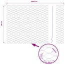 Hexagon Hegn Grå 0,8 x 25 m PVC