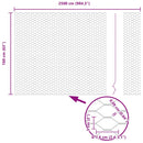 Hexagon Hegn Grå 1,6 x 25 m PVC