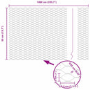 Hexagon Hegn Sølv 0,5 x 10 m Galvaniseret stål