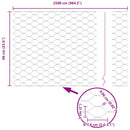 Hexagon Hegn Sølv 0,6 x 25 m Galvaniseret stål