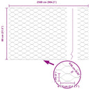 Hexagon Hegn Sølv 0,8 x 25 m Galvaniseret stål