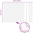 Hexagon Hegn Sølv 0,4 x 50 m Galvaniseret stål