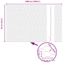 Hexagon Hegn Sølv 0,6 x 50 m Galvaniseret stål