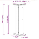 Planteholder 2 stk. Sort eg 30 x 30 x 80 cm Konstrueret træ