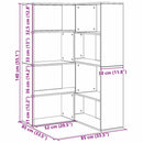 Garderobeskab 6 niveauer 85 x 85 x 140 cm Konstrueret træ