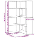 Garderobeskab 2 pcs Sort eg 85 x 85 x 140 cm Konstrueret træ