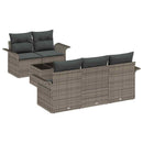 Sofa Sæt med pude 6 pcs Grå polyrattan