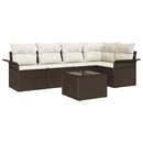 Havesofa Sæt med pude 6 pcs polyrattan