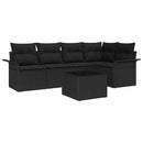 Havesofa Sæt med pude 6 pcs polyrattan