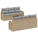 Havesofa Sæt Beige 55 x 55 x 37 cm polyrattan