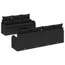 Havesofa Sæt Sort 55 x 55 x 37 cm polyrattan