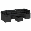 Havesofa Sæt Sort 55 x 55 x 37 cm polyrattan