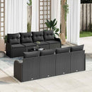 Havesofa Sæt Sort 55 x 55 x 37 cm polyrattan