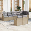 Havesofa Sæt 8 stk. Beige polyrattan