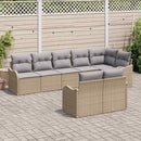 Havesofa Sæt 8 stk. Beige polyrattan