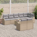 Havesofa Sæt 9 stk. Beige polyrattan