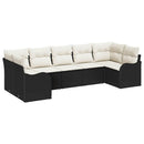 Havesofa Sæt Sort polyrattan