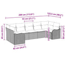 Havesofa Sæt Sort polyrattan