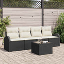 Havesofa Sæt Sort 55 x 55 x 37 cm polyrattan