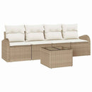 Havesofa Sæt Beige 55 x 55 x 37 cm polyrattan