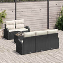Havesofa Sæt Sort 55 x 55 x 37 cm polyrattan