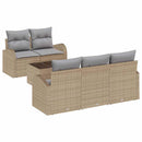 Havesofa Sæt Beige 55 x 55 x 37 cm polyrattan