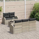 Havesofa Sæt Lysegrå 55 x 55 x 37 cm polyrattan