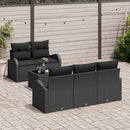 Havesofa Sæt Sort 55 x 55 x 37 cm polyrattan