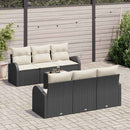 Havesofa Sæt Sort 55 x 55 x 37 cm polyrattan