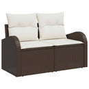 Havesofa Sæt Brun 55 x 55 x 37 cm polyrattan