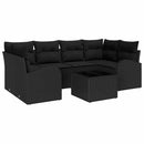 Havesofa Sæt Sort 55 x 55 x 37 cm polyrattan