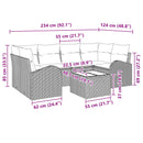 Havesofa Sæt Brun 55 x 55 x 37 cm polyrattan