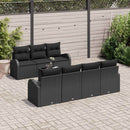 Havesofa Sæt Sort 55 x 55 x 37 cm polyrattan